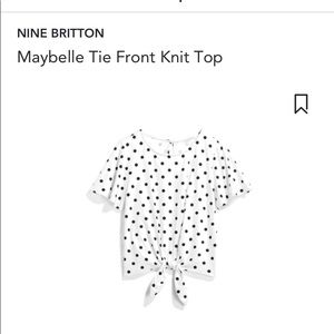 Nine Britton polka dot tie front top